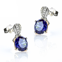 Tanzanite Pendant and Earrings Set