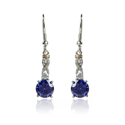 Tanzanite Pendant and Earrings Set With 925 Sterling Silver