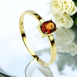 Anillo de Oro 10K Amarillo Con Zafiro Natural