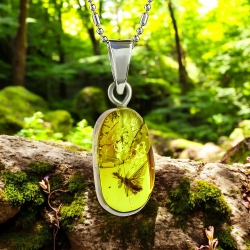 Dije de Ambar Natural Con Mosquito 24mm x 9 mm