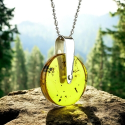 Dije de Ambar Natural Con Mosquito 25 mm x 20 mm