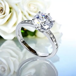 Anillo de Compromiso En Plata de Ley