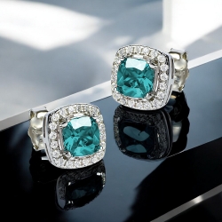 Pendientes de Plata Esterlina con Aguamarina