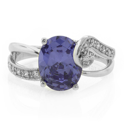 Tanzanite Silver Ring