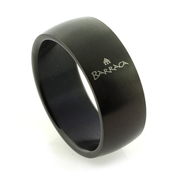 Anillo Negro de Acero Inoxidable Barraca