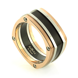 Stainless Steel Havana Square Ring