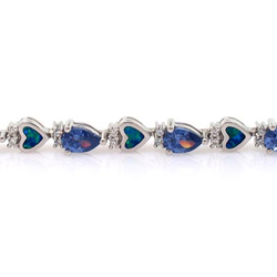 Australian Opal with Tanzanite Bracelet