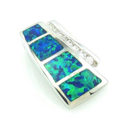 Australian Opal Silver Pendant