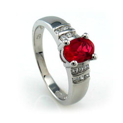 High Quality .925 Silver Ruby Ring