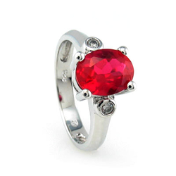 Sterling Silver Ruby Ring