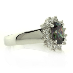 Anillo de Plata Esterlina con Topacio Mistico