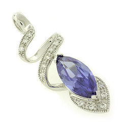 Tanzanite Silver Pendant