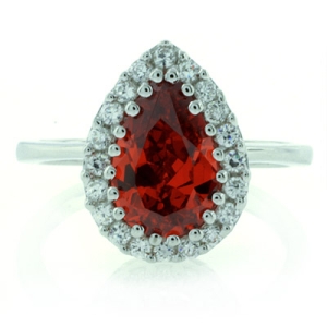 Anillo de Ópalo Cereza Mexicano en Plata .925