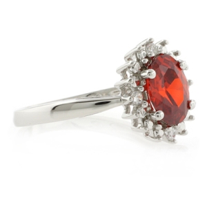 Opalo Cereza en Anillo de Plata .925