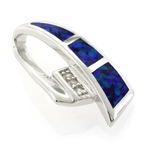 Dije de Plata .925 con Ópalo Australiano Azul