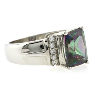 Anillo de Topacio Mistico en Plata de Ley