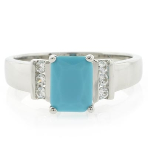 Anillo de Plata de Ley con Turquesa