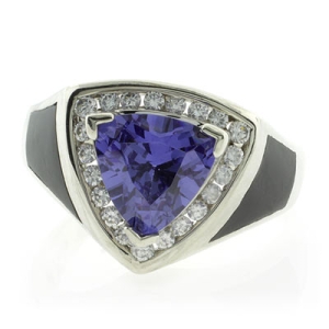 Anillo de Plata con Onix y Tanzanita