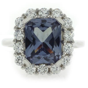 Anillo de Alejandrita ( Azul/Morado) en Plata .925