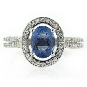 Anillo de Alejandrita Bicolor Azul a Morado