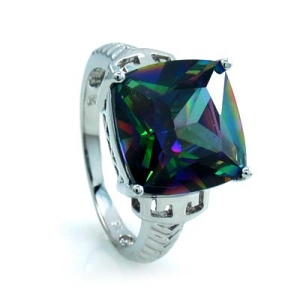 Anillo de Topacio Mistico en Plata Esterlina .925