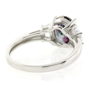 Enorme Anillo de Topacio Místico en Plata .925