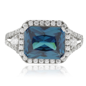 Anillo de Alejandrita en Plata Fina de Ley ( Verde/Azul )