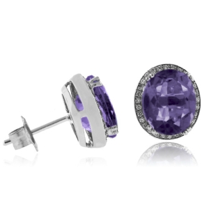 Hermosos Aretes de Alejandrita ( Azul/Morado ) en Plata de Ley