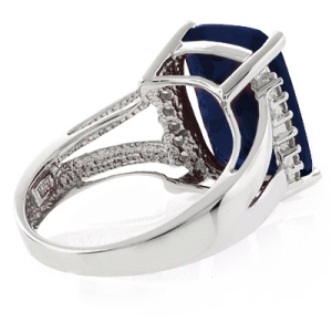 Anillo de Zafiro en Plata de Ley .925