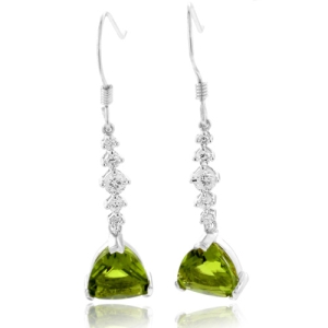 Aretes de Plata de Ley con Peridoto
