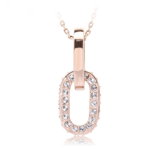 Collar Swarovski Blanco con Baño de Oro Blanco 18K