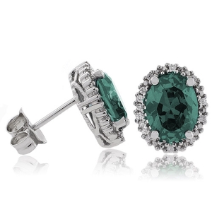 Aretes de Plata Fina .925 con Alejandrita