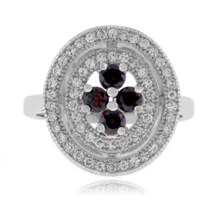 Anillo Lujoso de Topacio Místico en Plata Fina .925