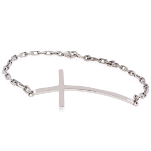 Pulsera de Cruz en Plata Fina .925