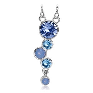 Precioso collar con Cristal Austriaco en tonos azules