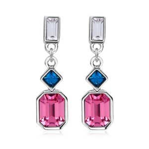 Aretes de Cristal Swarovski Rosa