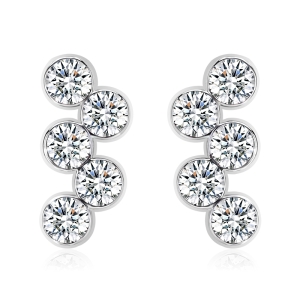 Aretes de Cristal Swarovski en Forma de Círculos