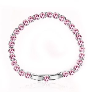 Pulsera de Cristal Swarovski Con Rodio