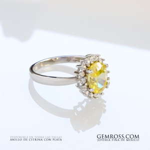 Anillo de Citrina en Plata 925