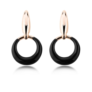 Hermosos Aretes Redondos color Negro