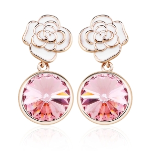 Divinos Aretes con Baño de Oro Rosa 18K