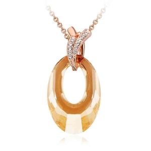 Precioso Collar de Cristal Swarovski con Baño de Oro 18K