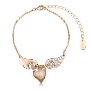 Pulsera de Corazón color Champagne