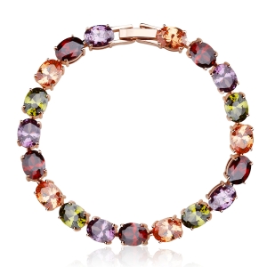 Hermosa Pulsera de Cristales de Colores