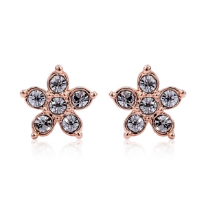 Rose Gold Plated Swarovski Star Earrings