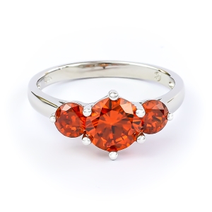 Anillo de Opalo de Fuego de 3 Diedras