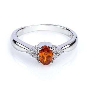 Anillo de Opalo de Fuego Con Plata 925