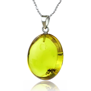 Dije de Ambar Natural Con Hormiga 32 mm x 20 mm