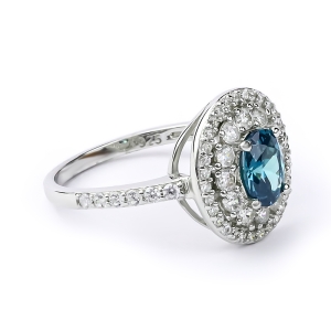 Anillo de Alejandrita Que Cambia de Color En Plata de Ley