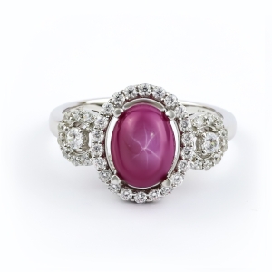 Rubi Estrella Anillo de Plata